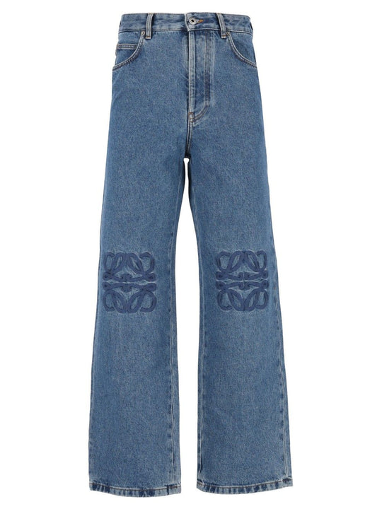 Anagram Baggy Denim Jeans Blue