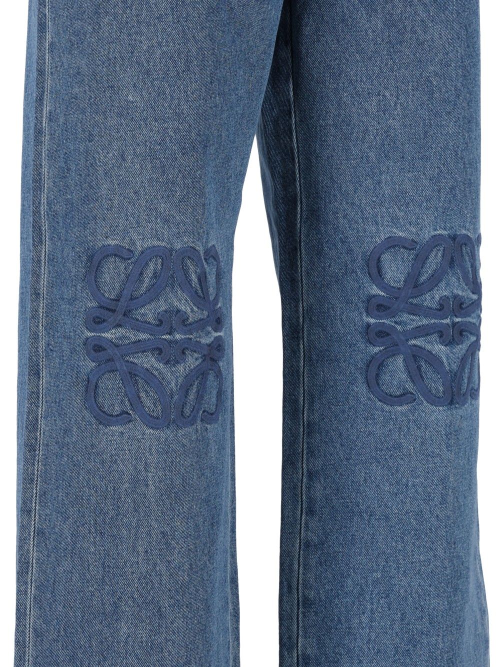 Loewe Anagram Baggy Denim Jeans - Blue | 827e816d69f071c1da525df075cdaaf48f7aab25