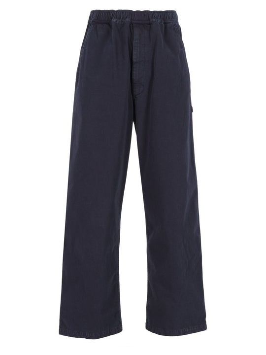 Cotton Twill Trousers Blue