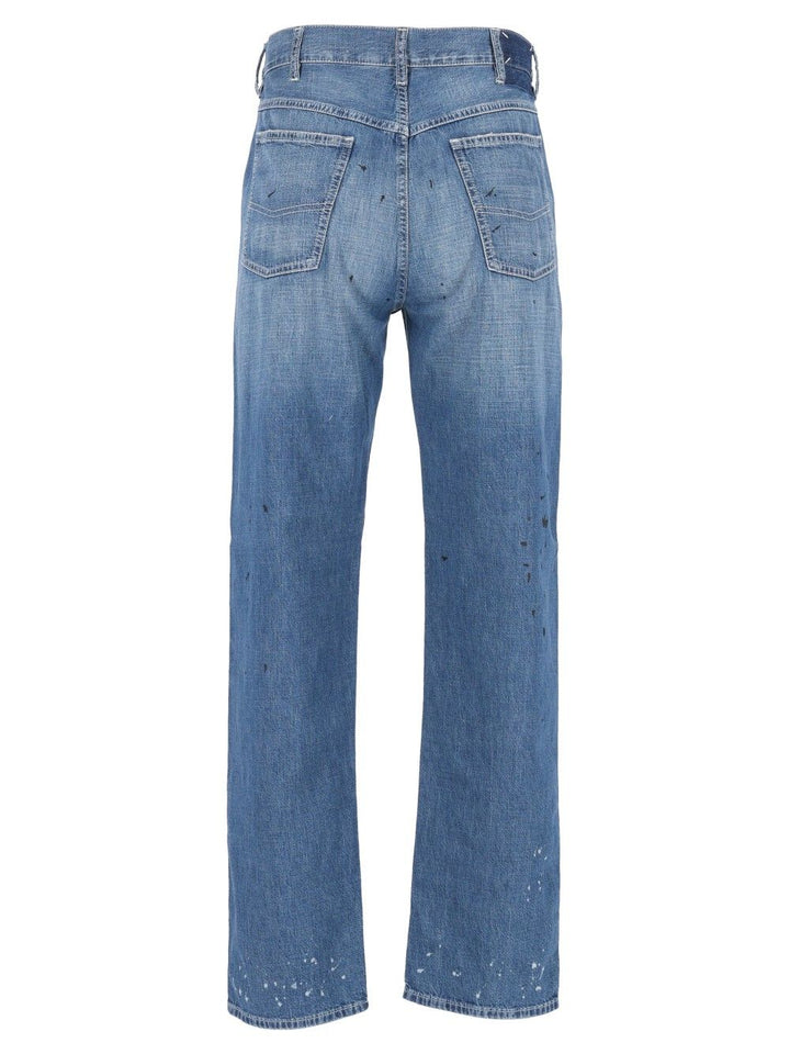 Maison Margiela Stained Denim Trousers Jeans - Light blue | 7ce0b9b7d08611cb0dce8a962327df26ba239f64