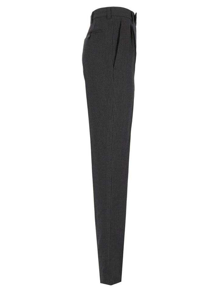 Saint Laurent Tapered Trousers - Grey | 918632106b7b9a43c5d9048759a2c55d876e5819