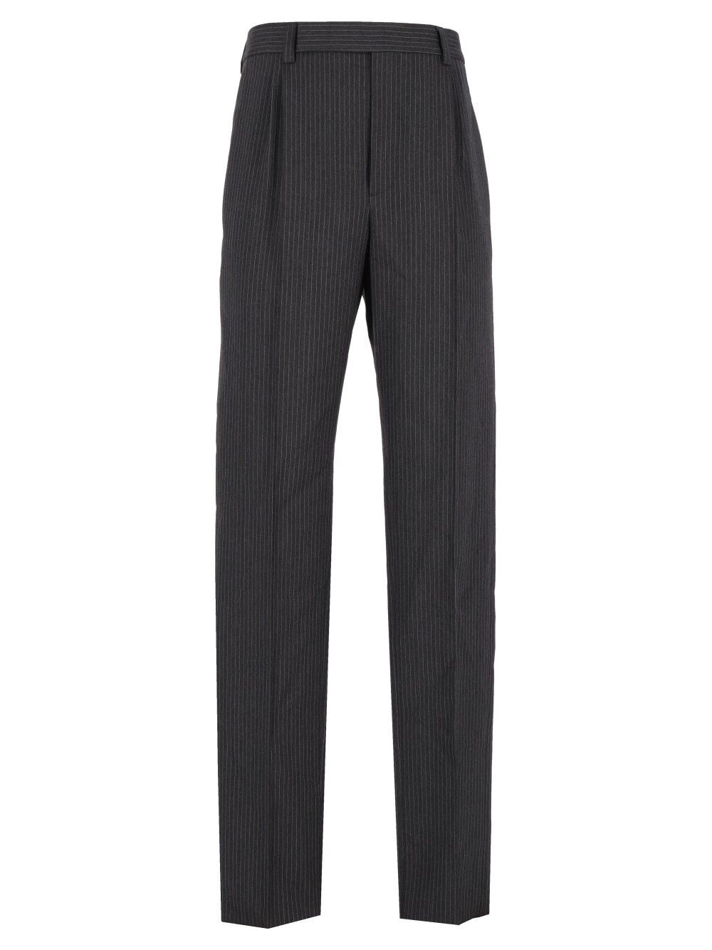 Saint Laurent Tapered Trousers - Grey | 52f9d1f3e58ee044a23feb7f0446ee101207c5d6