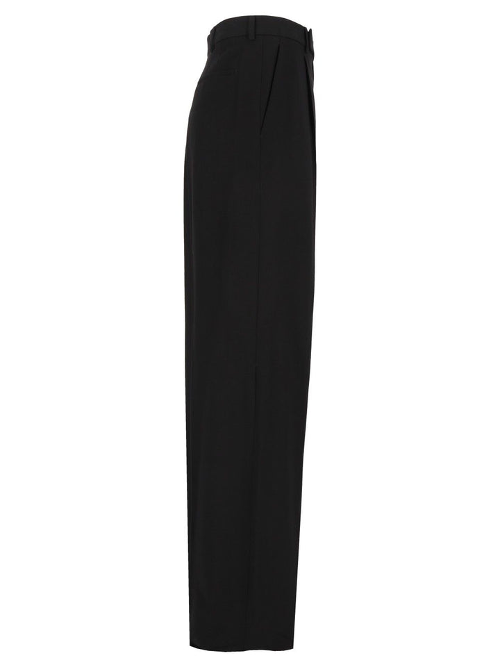 Saint Laurent Flowing Trousers - Black | f8dababca80e942b352639465f1580e5e809d90a