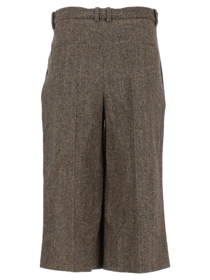 Saint Laurent Culottes Trousers - Brown | 75198022ded2409d91b77eef68a9add05113c671