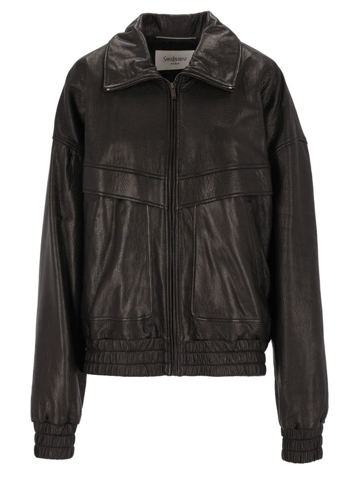 Saint Laurent Balloon Lambskin Jacket Jackets - Black | e8242dea19eff9c0c009350da416097474dd94e9