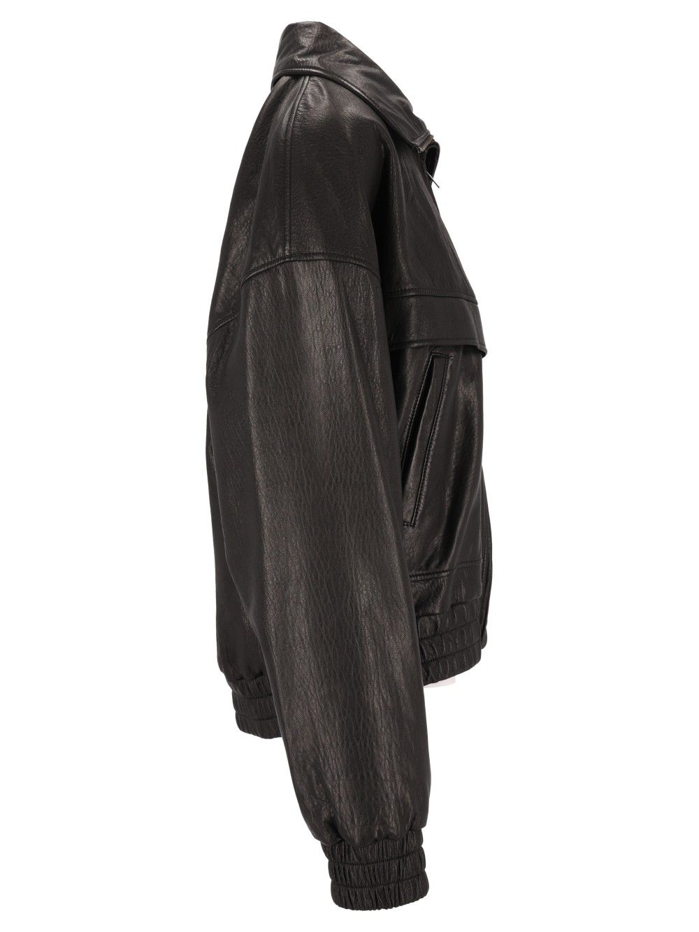 Saint Laurent Balloon Lambskin Jacket Jackets - Black | 7668e80a1d4d5108d13ba344f9bf517b56906ca1