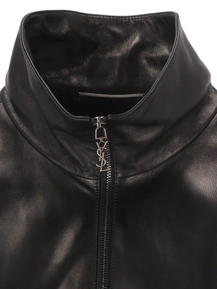 Saint Laurent Cassandre Lambskin Jacket Jackets - Black | 4a8c1984ea4b60b82ac217beb5c30aa65ee52a3b