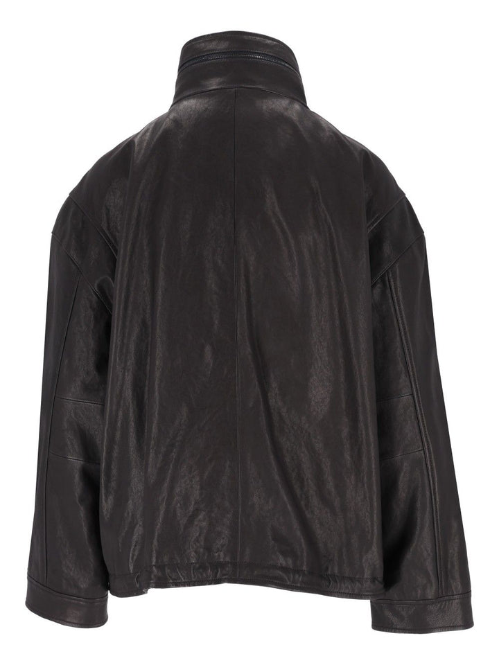 Emporio Armani Leather Bomber Jackets - Black | a4fc6dc26cc7cb0a52e835a04ed2d4f52427e67e
