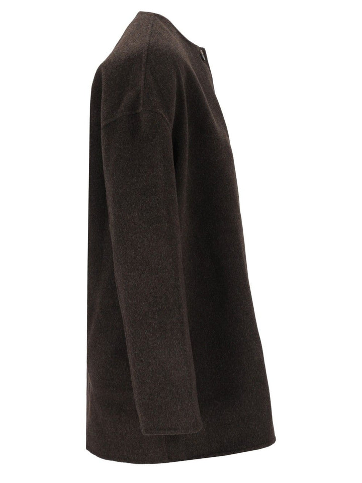 Loulou De Saison Dunne Oval Short Coat Coats - Brown | 699e4845204acf9acb21dc3fef12811d2b85f5b5