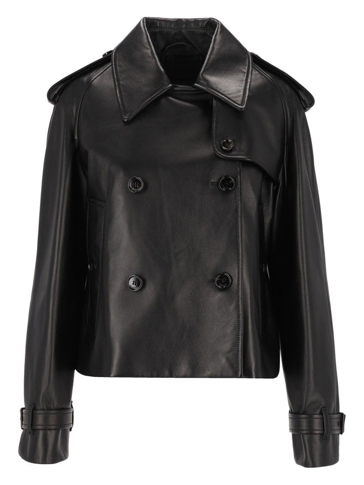Burberry Mayfair Cropped Leather Trench Jacket Jackets - Black | 27922c4332008e2b69cc8b699b5c47fa7204ed61