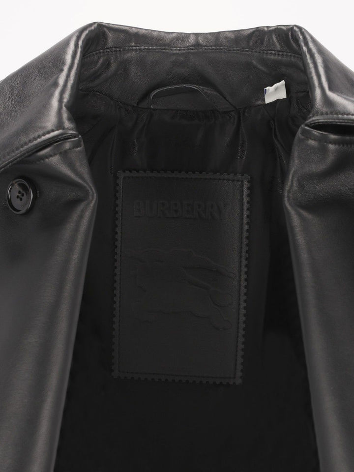 Burberry Mayfair Cropped Leather Trench Jacket Jackets - Black | 9c928b3202d01410c55ddb31e0fa024f0b718711