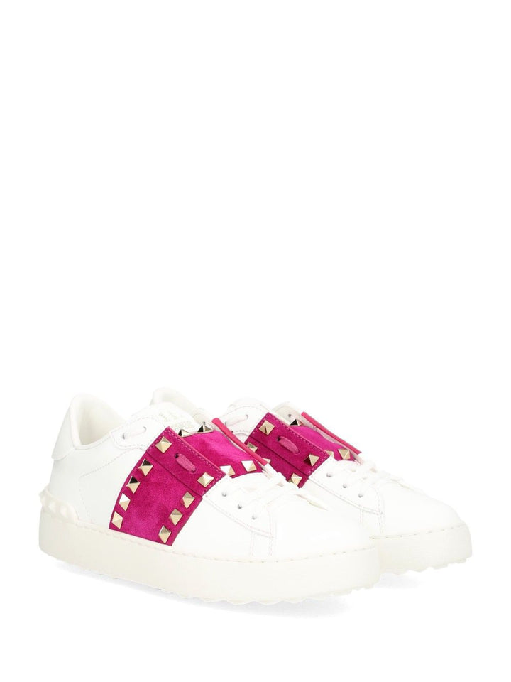 Valentino Garavani Rockstud Untitled Leather Sneakers - White | edfa2800ffe1a650327069a7d9026edea5807c4f