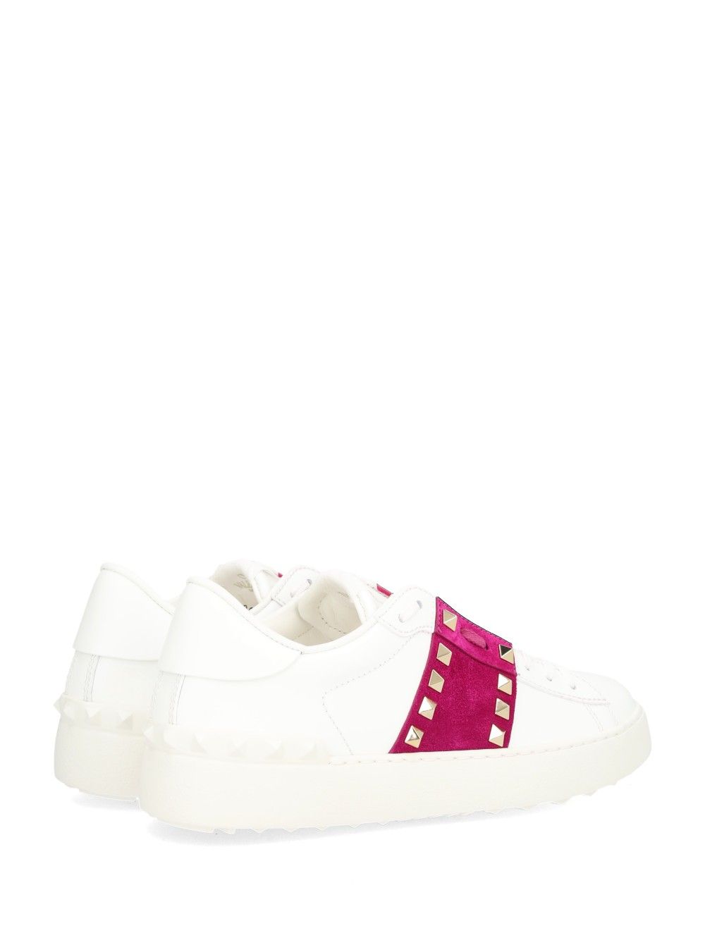 Valentino Garavani Rockstud Untitled Leather Sneakers - White | 794d4ce866d545b1e57643fdfd0d266ff2006bd8