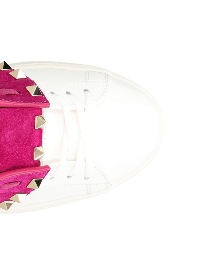 Valentino Garavani Rockstud Untitled Leather Sneakers - White | 5df1a3beeaf79553d7a4d93c74e9cd4f83b18877