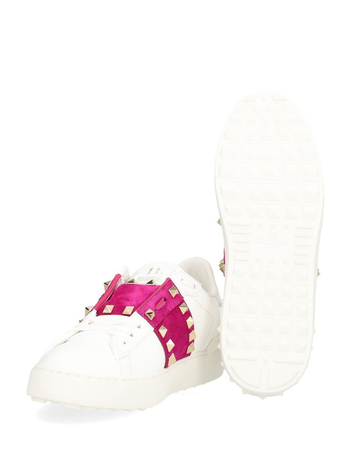 Valentino Garavani Rockstud Untitled Leather Sneakers - White | ee48624067fa5480242f8006f7efe57f88d0ba60