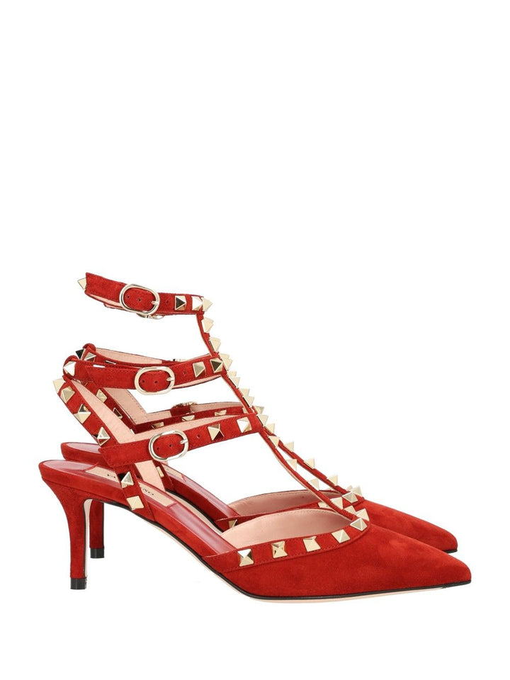 Valentino Garavani Rockstud Sandals - Red | cd07cad804cc3c17ec1e089fbae7058675f1b1a2