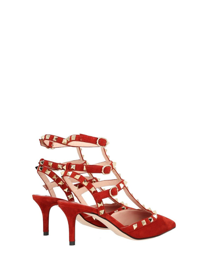 Valentino Garavani Rockstud Sandals - Red | eba738bed88af0714ed7a250515e1f463d1e00e4