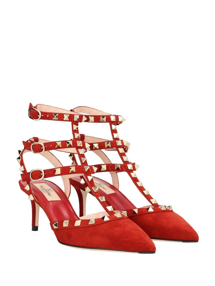 Valentino Garavani Rockstud Sandals - Red | 5886ebe97d98aa020fd4ae4c8eed48ea5d590015