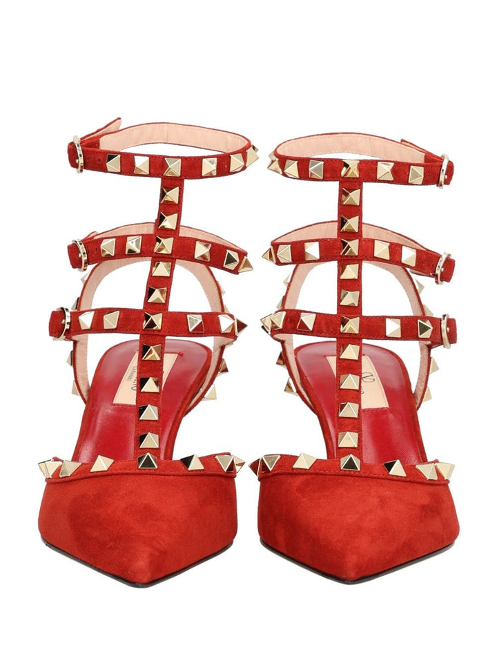 Valentino Garavani Rockstud Sandals - Red | 02e218ef1458e932969f4a2c9165122609ae58ea