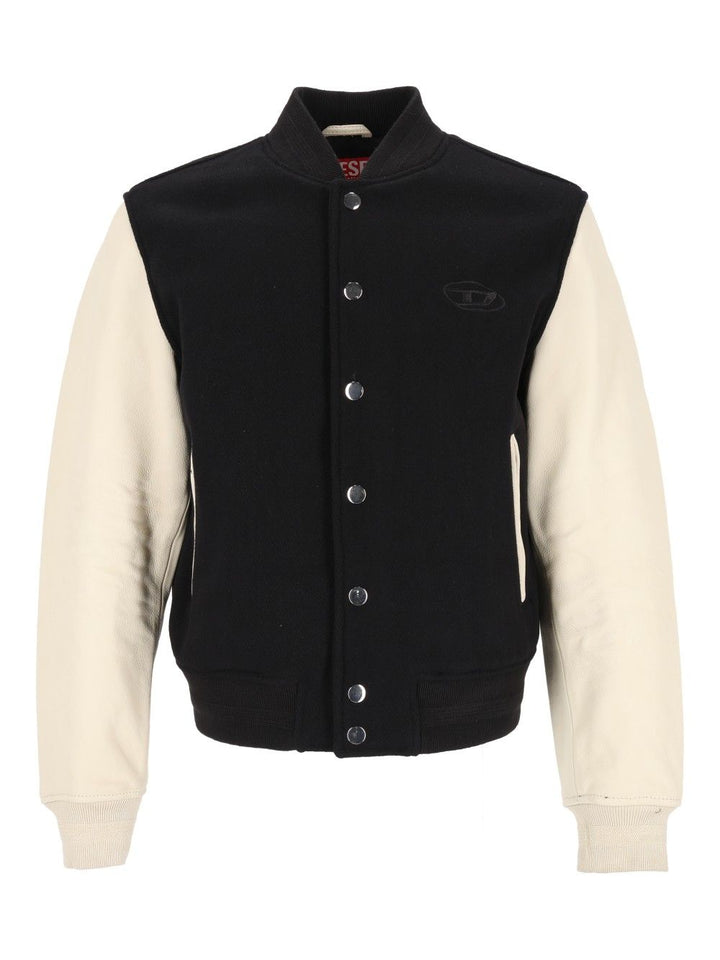 Diesel Wool And Leather Blend Bomber Jacket Jackets - Multicolor | 4e3268638b1976dd355dd996ba45d0012bbaa899