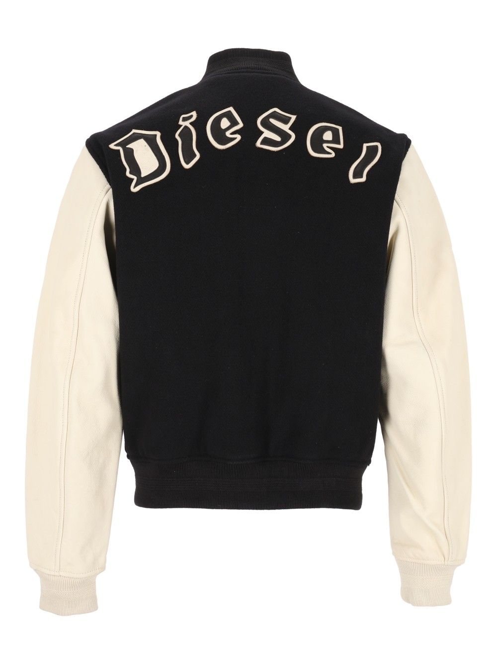 Diesel Wool And Leather Blend Bomber Jacket Jackets - Multicolor | 2468d2dc89a3159f902da9d7e5fc181f08df9cc7