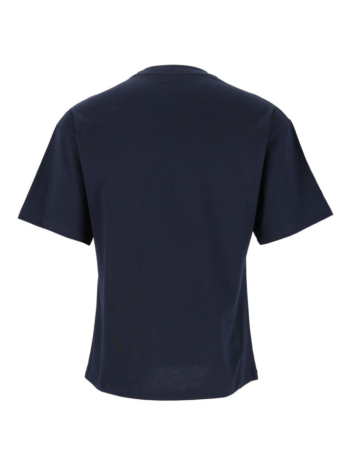 Saint Laurent Oversized Cotton  By Saint Laurent T-Shirt - Blue | 22ae0321eeca062dcf3021f32d0065ecc2d8bccc