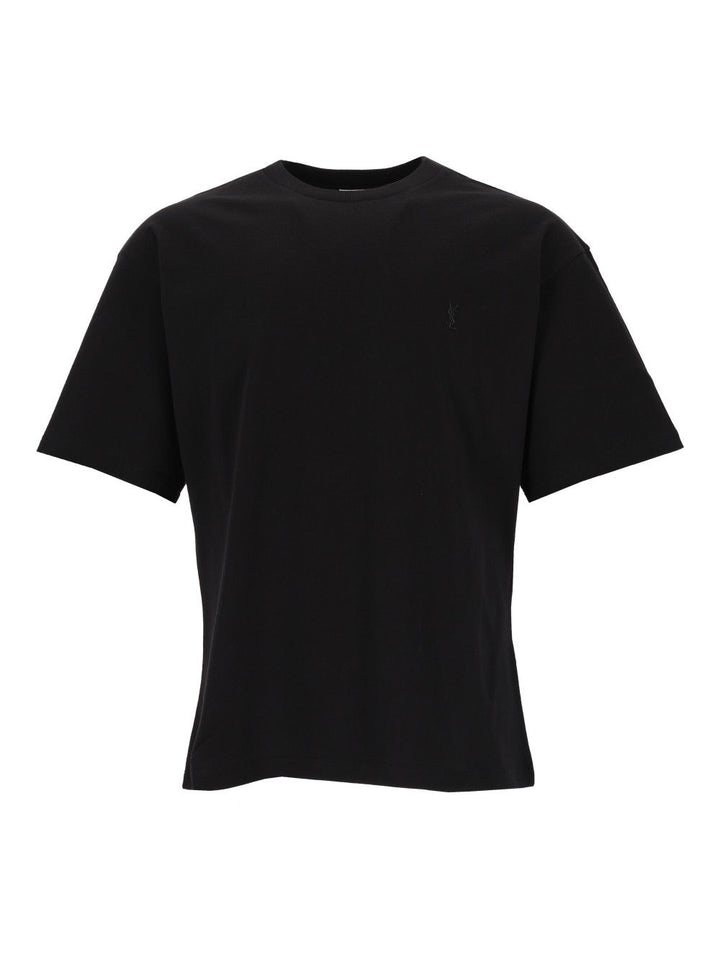 Saint Laurent Cassandre Oversized T-Shirt - Black | 8eec887ff5fbb1eb5b5ae111772c4d048f135558