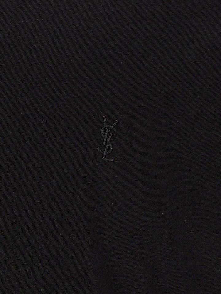 Saint Laurent Cassandre Oversized T-Shirt - Black | 22405d1dc58be00df4efdfe37822efb23c14b9ce