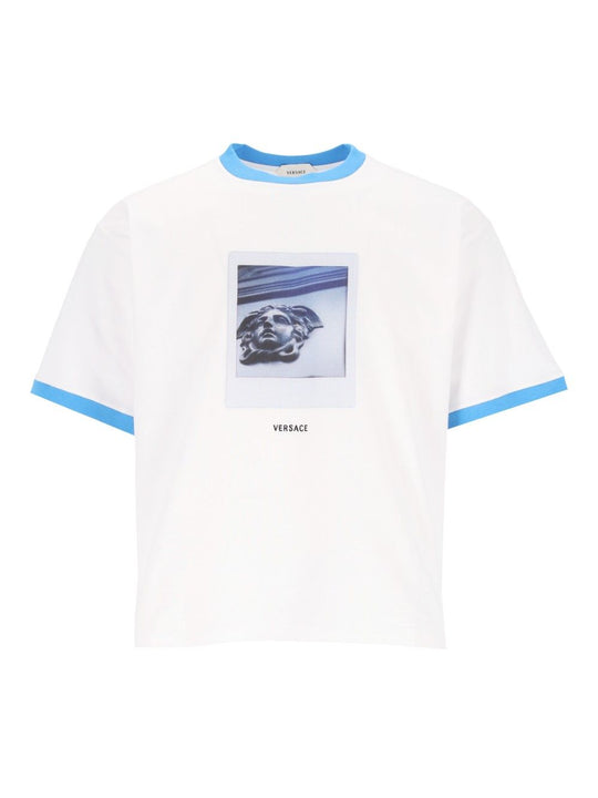 Regular-Fit Cotton Jersey With Print T-Shirt White