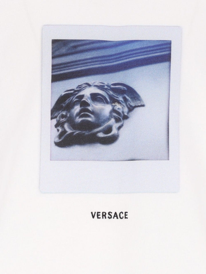 Versace Regular-Fit Cotton Jersey  With Print T-Shirt - White | 34cdecae0afa31dbe5beac410ae275529c5a6afe