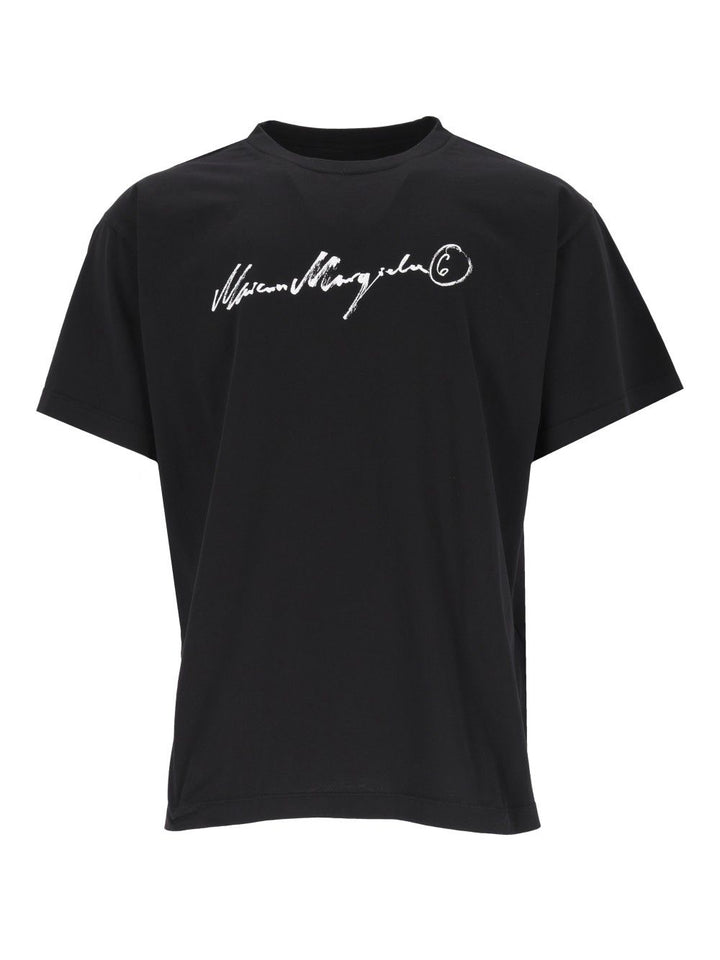 Mm6 Maison Margiela Overdyed Jersey T-Shirt - Black | f0e8889efecd3c09bcee7e07353e94e7841f9ff6