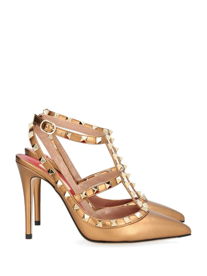Valentino Garavani Rockstud Sandals - Gold | 7f73bbfe5fb991e5a26ecb3abe8970cc06e81898