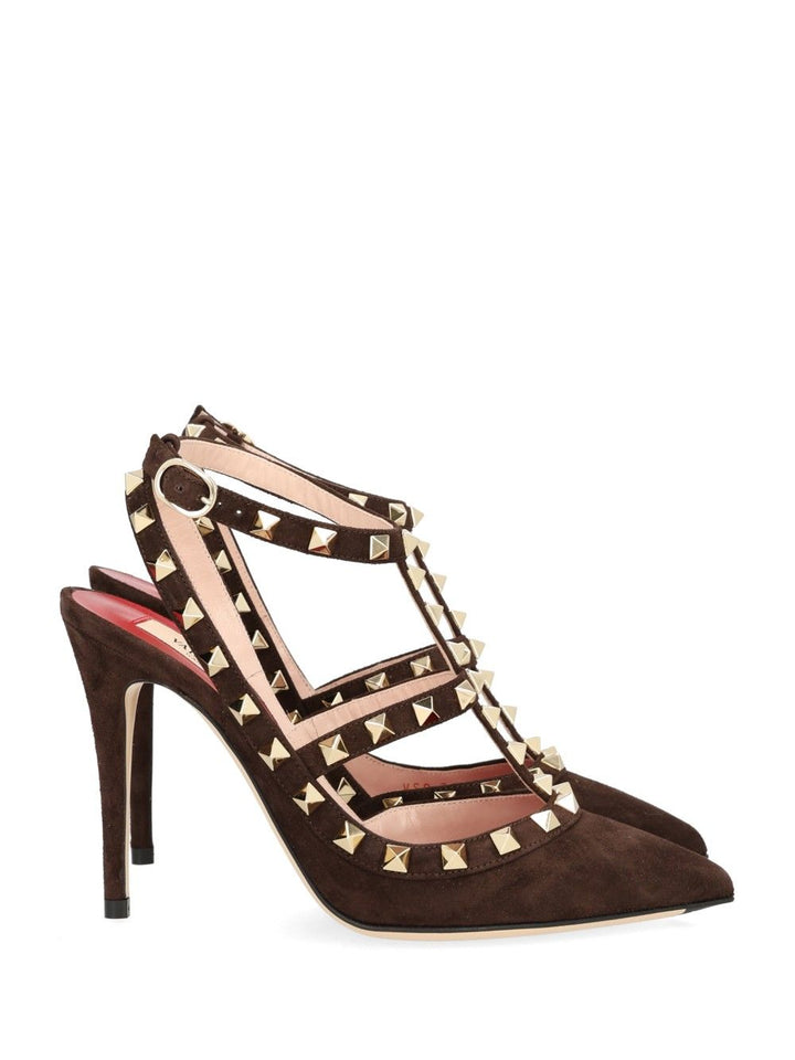 Valentino Garavani Rockstud Sandals - Brown | 1ee396781d7855210c05040a3da95d337d01f11f