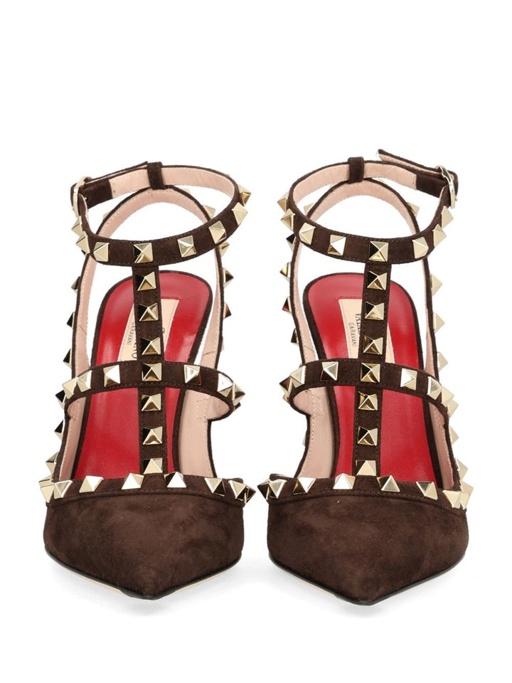 Valentino Garavani Rockstud Sandals - Brown | a07540af0d11648b6aaf5467a539d41a2e8fde11