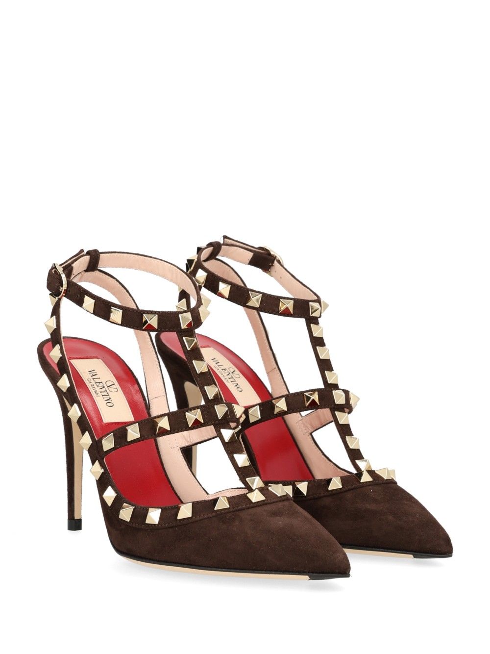 Valentino Garavani Rockstud Sandals - Brown | e526b1a1d1e87f9d0647c620fd89e8332a9d5c73
