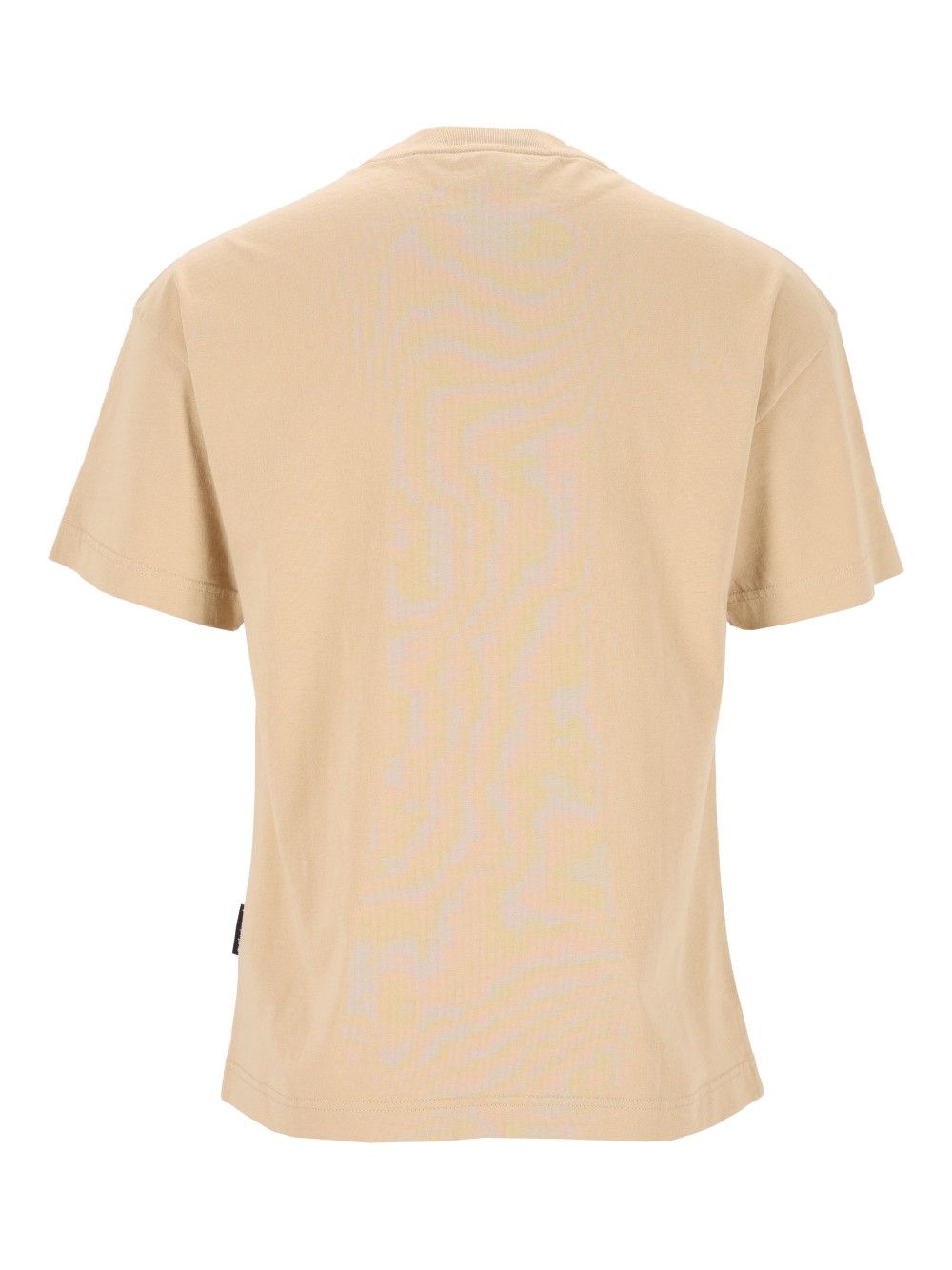 Palm Angels Neck Logo T-Shirt - Beige | d29659b7475ed141b7a8e1d29f2fbdad083acb44