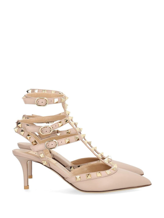 Rockstud Pumps With Straps Sandals Rose