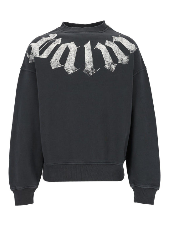 Sweatshirt With Lettering Sweatshirts Black