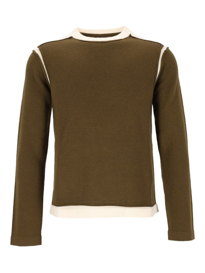 Mm6 Maison Margiela Crew Neck Sweater Knitwear - Green | eb16e59301ad277f9f5561500fe7753b6483b9bf