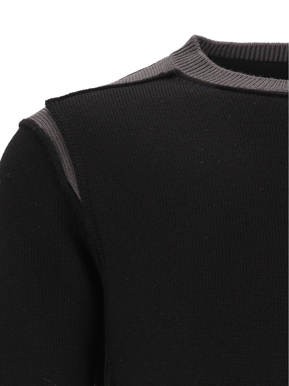 Mm6 Maison Margiela Crew Neck Sweater Knitwear - Black | 3d1fdfe105f0999560188754864fa946998d7b67