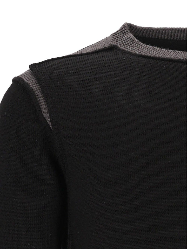 Mm6 Maison Margiela Crew Neck Sweater Knitwear - Black | 3d1fdfe105f0999560188754864fa946998d7b67
