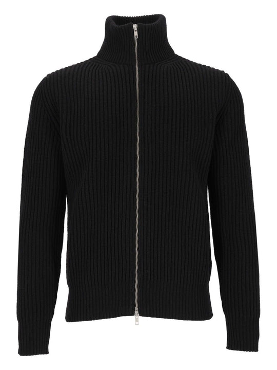 Ribbed Knit Jacket Jackets Black