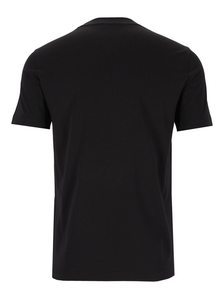 Moncler Short-Sleeved  With Striped Details T-Shirt - Black | 4cf64708cc43d8ccc4fbadfdad536f8b0465f196
