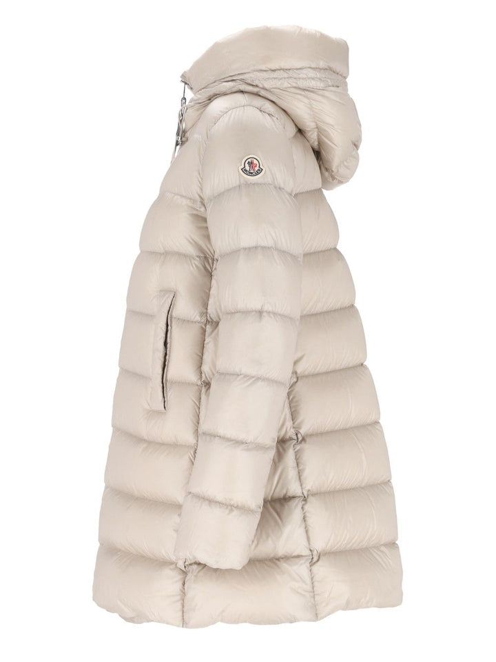 Moncler Suyenne Long Parka Jackets - White | 7332331dcba9897a8f8fa6f7c8bb870bc6e00104