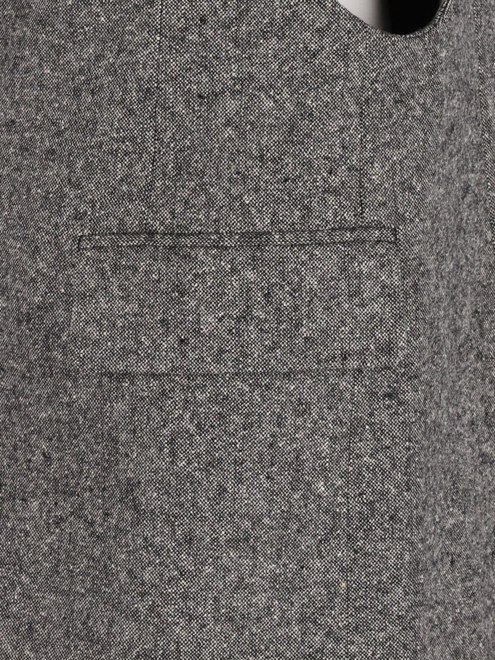 Mm6 Maison Margiela Merino Wool Knitted Vest Jackets - Grey | 8287da1c7cf4087aff6eedfceb719ac802773e4c