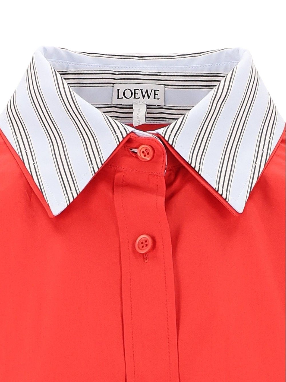 Loewe Popeline Mini Dress Dresses - Red | 345271402d6d94add5a0c65213ec76075a85770c