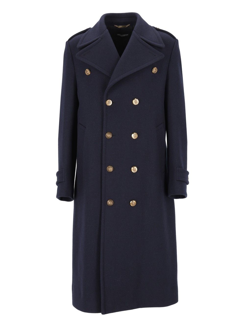 Dolce & Gabbana Double-Breasted Coat Coats - Blue | e17a99e483b15e52c078525a5444a2f223b63c15