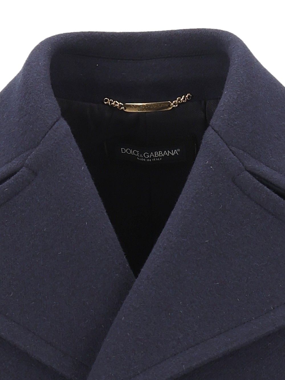 Dolce & Gabbana Double-Breasted Coat Coats - Blue | b4e8beaddf2a68b2295f4b673184e3a4158dfd84