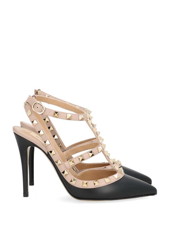 Valentino Garavani Rockstud Patent Leather Pumps Sandals - Black | 4020f904b1d4f4835ad714bfdb5416be8c8197fe