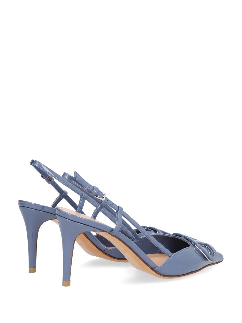Valentino Garavani Vlogo Signature Patent Leather Slingback Pumps - Light blue | d89dba2f3c886c19c3fd0d05166f802c69edf401